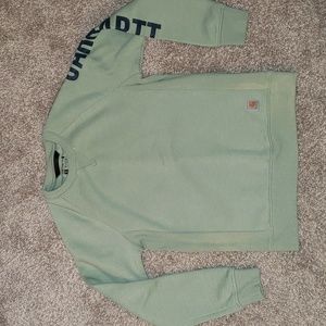 Carhartt Relaxed Fit Crewneck Sweatshirt - S - Teal / Jade Heather